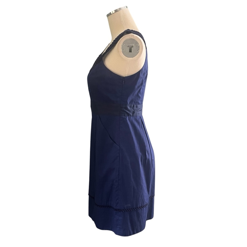 Floreat Navy Blue Crochet Yoke Mini Dress - Picture 6 of 13
